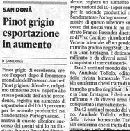 Pinot grigio in esportazione